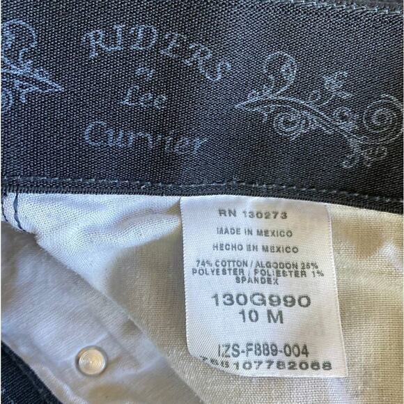 Riders by Lee Curvier Women Black Wash Denim Mid Rise Straight Leg Jeans 10 M - Picture 7 of 8